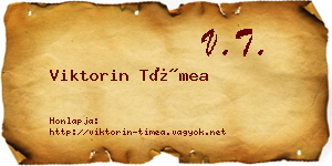 Viktorin Tímea névjegykártya
